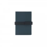 SANDERSON. Bloc de notițe A5 din PU (50% reciclat) cu două blocuri: pagini aliniate și pagini simple - Albastru