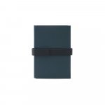 SANDERSON. Bloc de notițe A5 din PU (50% reciclat) cu două blocuri: pagini aliniate și pagini simple - Albastru