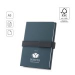 SANDERSON. Bloc de notițe A5 din PU (50% reciclat) cu două blocuri: pagini aliniate și pagini simple