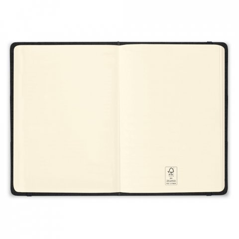 HOMERO. Sett best&aring;ende av en hardcover A5 notisblokk og en bambuskulepenn - Svart