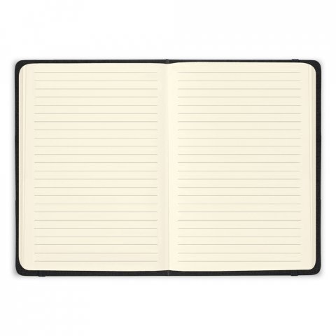 HOMERO. Sett best&aring;ende av en hardcover A5 notisblokk og en bambuskulepenn - Svart