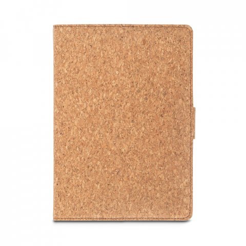 FIELDING. A5-map van kurk en gerecycled polyester (100% rPET) met uitneembaar notitieblok - Naturel