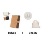 FIELDING. Mappe A5 aus Kork und recyceltem Polyester (100 % rPET) mit abnehmbarem Notizblock