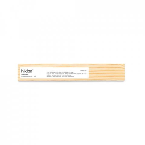 WESLEY 15. Rigla din lemn de pin cu scală de 15 cm - Natural deschis