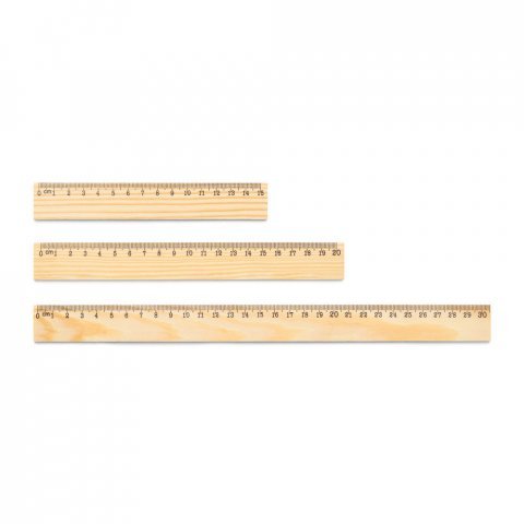 WESLEY 15. Rigla din lemn de pin cu scală de 15 cm