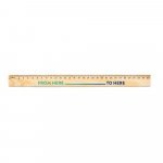 WESLEY 30. Rigla din lemn de pin cu scală de 30 cm - Natural deschis