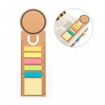 SAWYER. Set de birou 3 &icirc;n 1, fabricat din h&acirc;rtie 100% reciclată, cu v&acirc;rf rotund și print negru pe toată suprafața