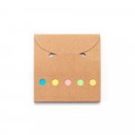 AINSLEY. 2-in-1 office set, made from 100% recycled paper, with 6 sticky notepads - Natural