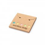 AINSLEY. 2-in-1 office set, made from 100% recycled paper, with 6 sticky notepads - Natural