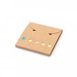 AINSLEY. 2-in-1 office set, made from 100% recycled paper, with 6 sticky notepads - Natural
