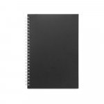 SCHILLER. Blocco note A5 con copertina flessibile,
realizzato con carta riciclata al 100% - Nero