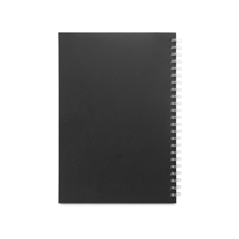 SCHILLER. Blocco note A5 con copertina flessibile,realizzato con carta riciclata al 100%