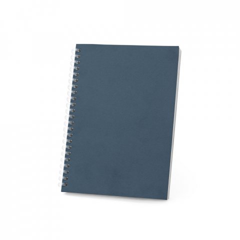 SCHILLER. Blocco note A5 con copertina flessibile,
realizzato con carta riciclata al 100% - Blu