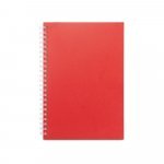 SCHILLER. Blocco note A5 con copertina flessibile,
realizzato con carta riciclata al 100% - Rosso