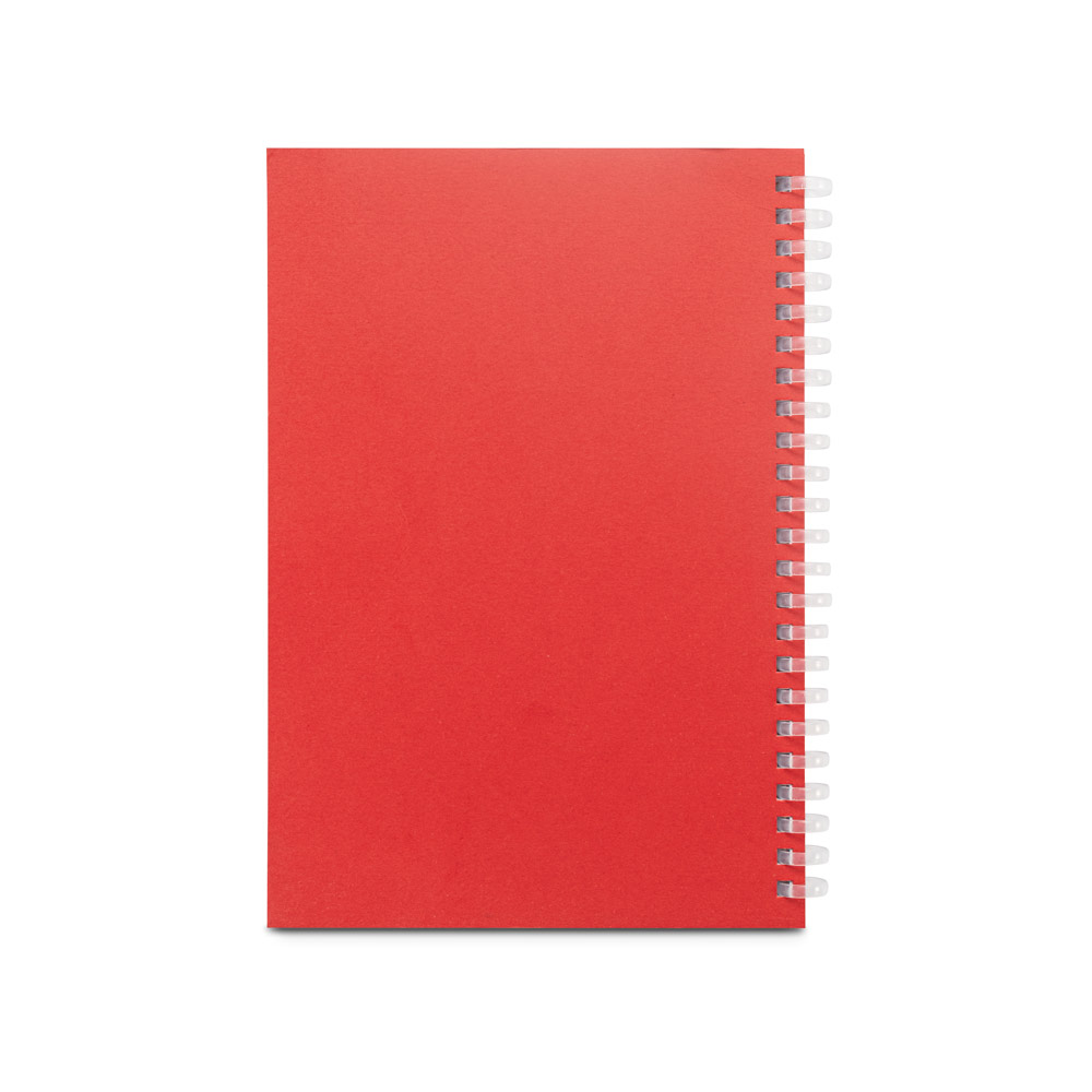SCHILLER. Blocco note A5 con copertina flessibile,realizzato con carta riciclata al 100%