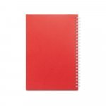 SCHILLER. Blocco note A5 con copertina flessibile,
realizzato con carta riciclata al 100% - Rosso