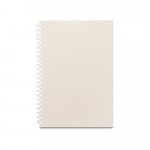 SCHILLER. Blocco note A5 con copertina flessibile,
realizzato con carta riciclata al 100% - Grigio chiaro