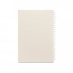 SCHILLER. Blocco note A5 con copertina flessibile,
realizzato con carta riciclata al 100% - Grigio chiaro