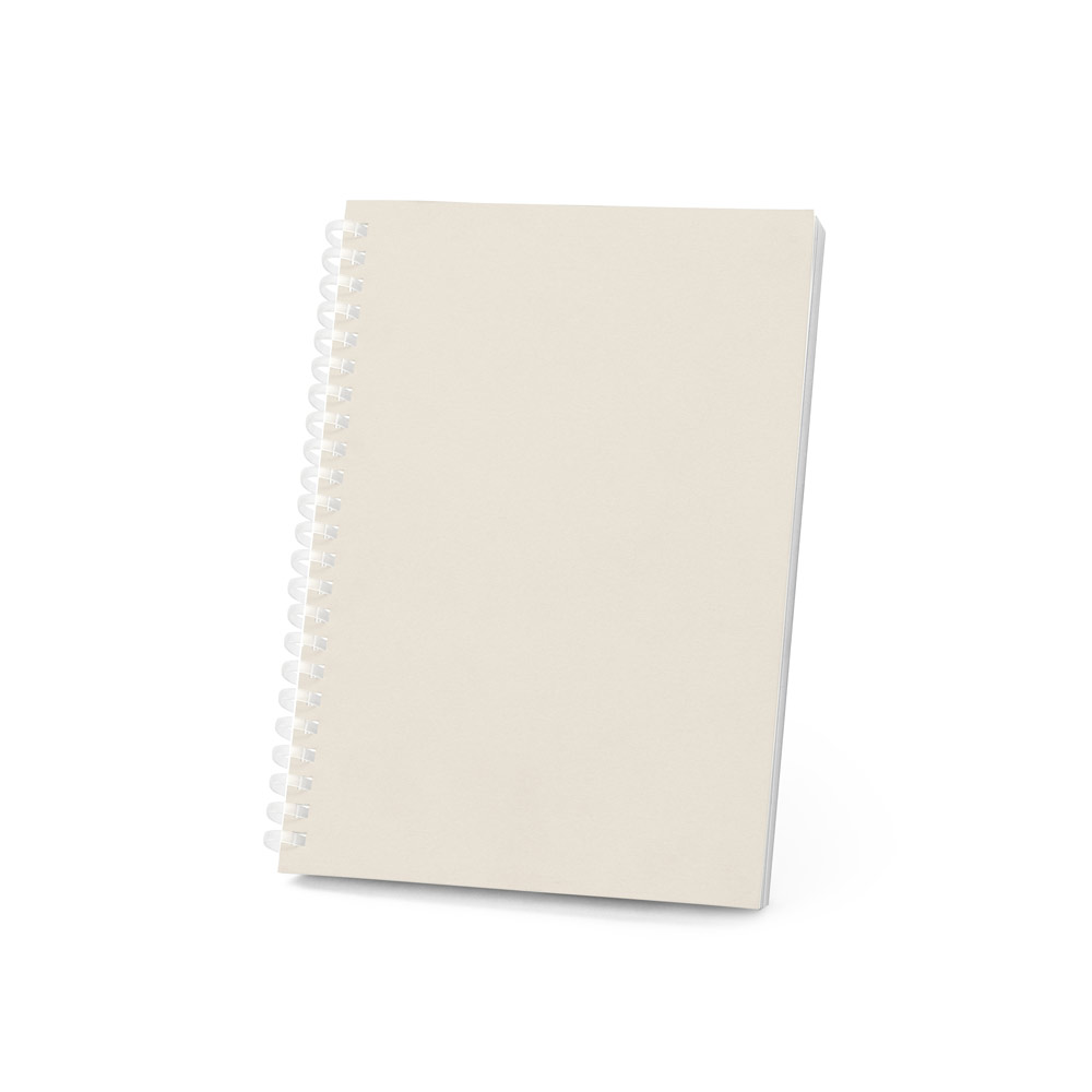 SCHILLER. Blocco note A5 con copertina flessibile,realizzato con carta riciclata al 100%