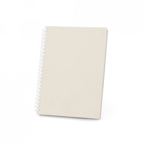 SCHILLER. Blocco note A5 con copertina flessibile,
realizzato con carta riciclata al 100% - Grigio chiaro