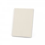 SCHILLER. Blocco note A5 con copertina flessibile,
realizzato con carta riciclata al 100% - Grigio chiaro