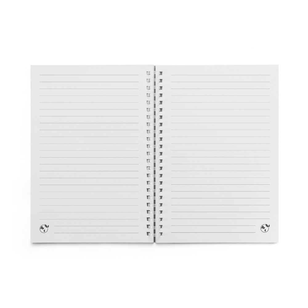 SCHILLER. Blocco note A5 con copertina flessibile,realizzato con carta riciclata al 100%