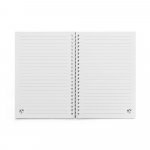 SCHILLER. Blocco note A5 con copertina flessibile,
realizzato con carta riciclata al 100%