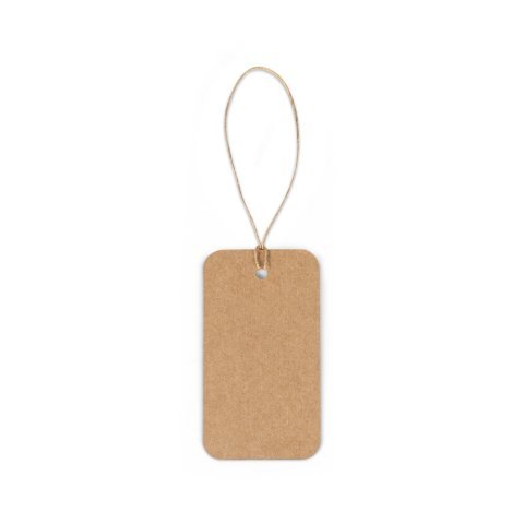 LABEL RECTANGULAR. Etikett tillverkad av 100 % &aring;tervunnet papper (700 g/m&sup2;) i rektangul&auml;r form - Naturf&auml;rg