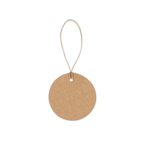 LABEL ROUND. Rund etiket lavet af 100% genbrugspapir (700 g/m&sup2;) - Naturlig