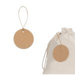 LABEL ROUND. Rund etiket lavet af 100% genbrugspapir (700 g/m&sup2;)