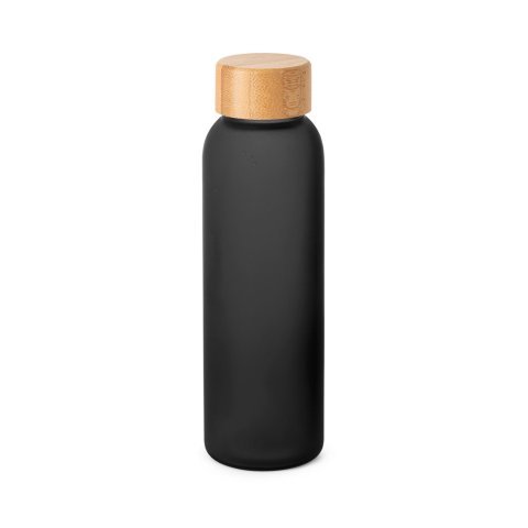 SCLIAR. Set bestaande uit 1 balpen, 1 notitieblok en 1 fles, gemaakt van gerecycled PET, gerecycled aluminium en bamboe - Zwart