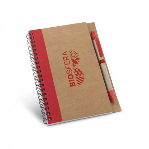 ASIMOV. Beležnica B6 sa spiralnim povezom i običnim - Crvena