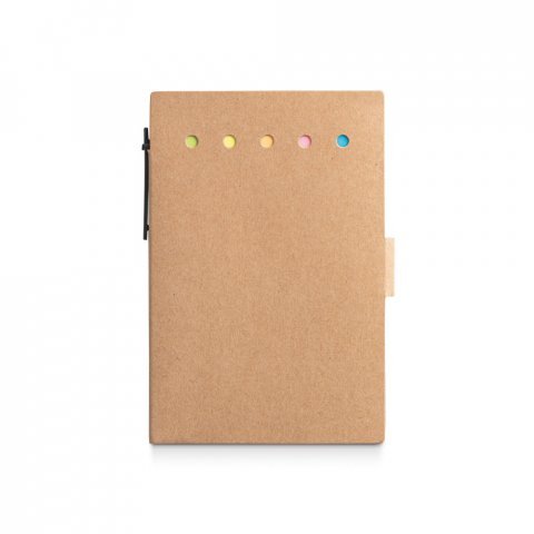 COOPER. Carnet de notes adh&eacute;sif, 6 types de feuilles autocollantes - Naturel