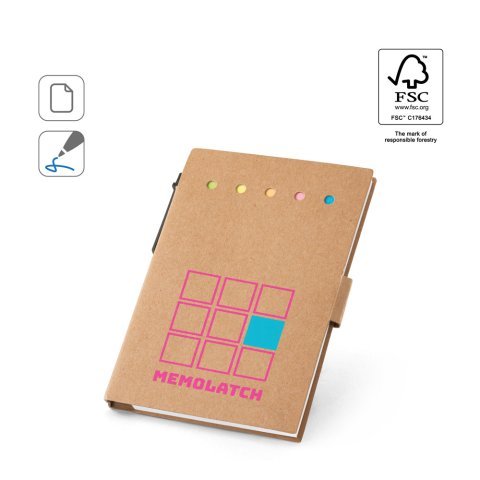 COOPER. Notepad lipicios colorat cu 6 seturi