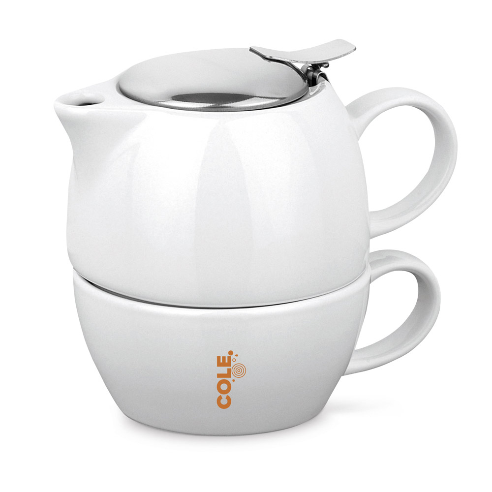 COLE. Set 2 in 1 da tè in porcellana