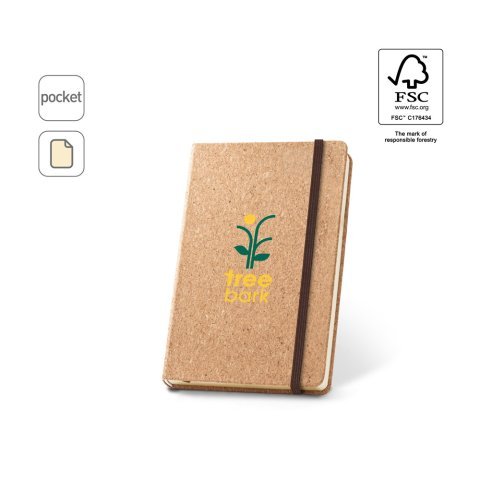 HAWKINS. Caiet de buzunar din plută cu 160 de pagini simple