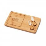 WOODS. Plateau de formage avec 2 ustensiles en bambou e acier inoxydable - Naturel