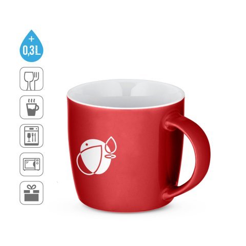 COMANDER. Tazza in ceramica con finitura lucida, 370 ml