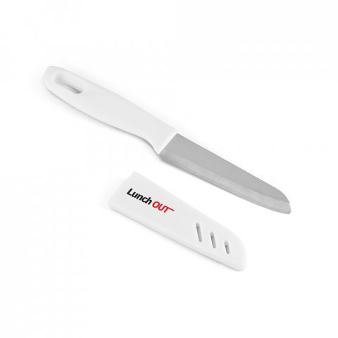 MIKUS. Нож от неръждаема стомана и PP - бял