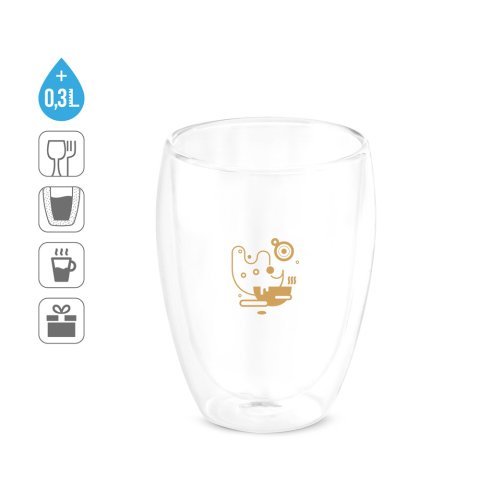 MACHIATO DUO. Set di 2 tazze in vetro borosilicato