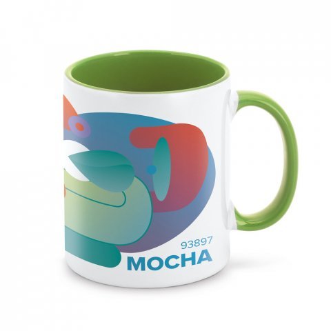 MOCHA. Tazza in ceramica ideale per la sublimazione - Verde chiaro