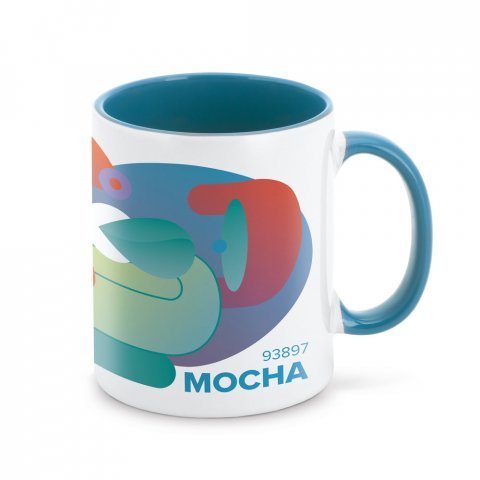MOCHA. Tazza in ceramica ideale per la sublimazione - Azzurro