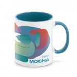 MOCHA. Tazza in ceramica ideale per la sublimazione - Azzurro