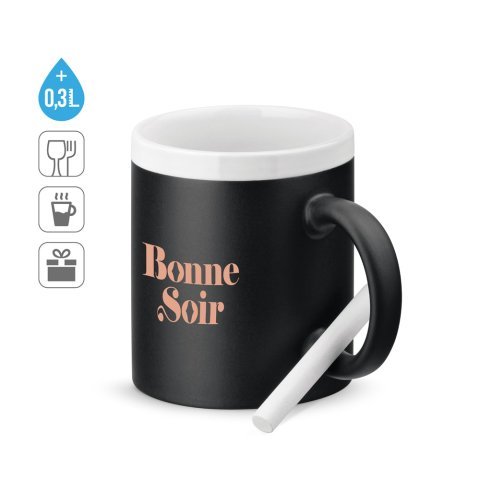 CHALKIE. Cana ceramica 360 mL