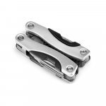 DUNITO. Folding mini multi-function pliers made of stainless steel and aluminum - Satin silver