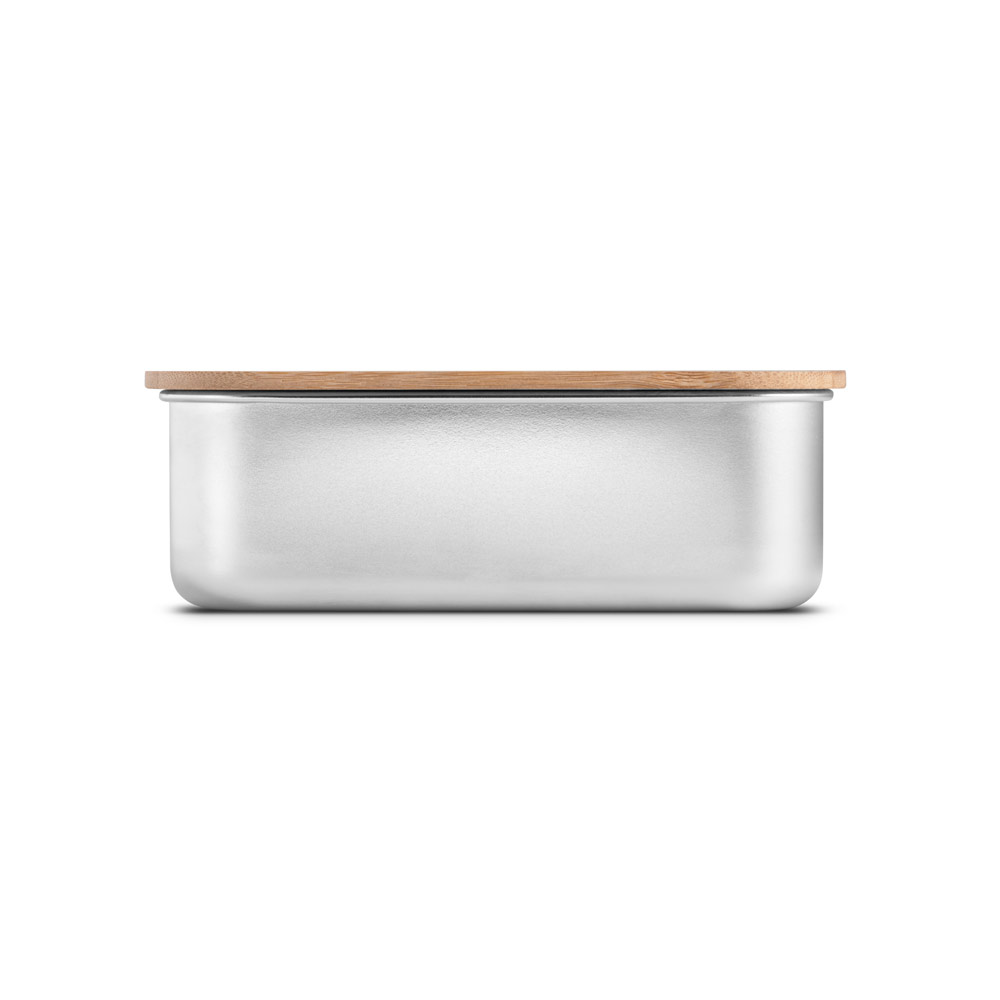 SHINO. Scatola ermetica in acciaio inossidabile, con coperchio in bambù 800 mL