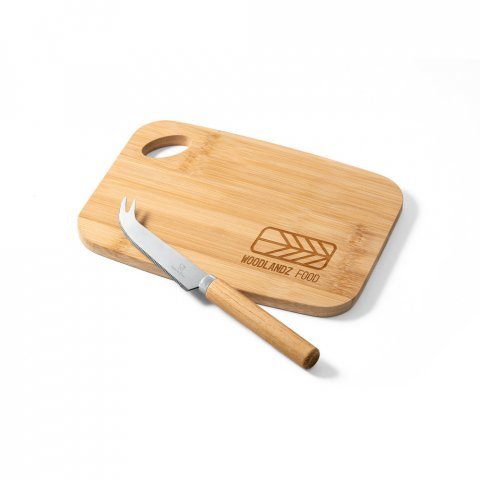 CAPPERO. Planche et couteaux &agrave; fromage - Naturel