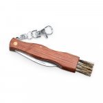 GUNTER. Pocket knife in stainless steel and wood - Natural