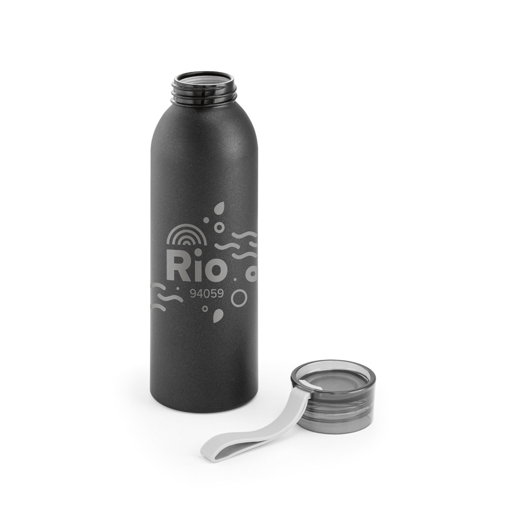RIO. Borraccia in alluminio riciclato (100% rAL) con tappo in PP 660 mL