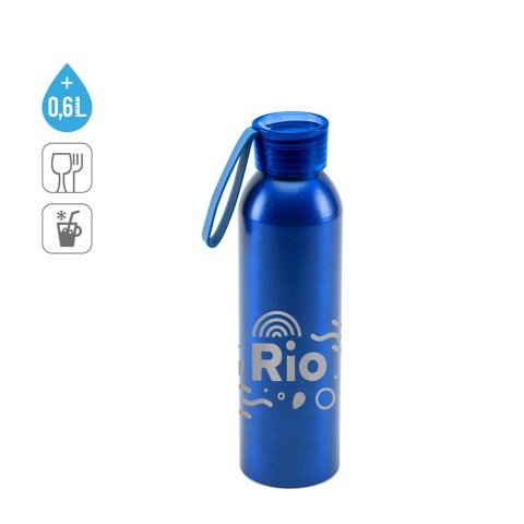 RIO. Sticlă din aluminiu reciclat (100% rAL) cu capac din PP 660 mL
